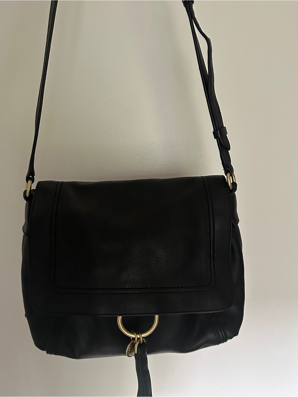 Cole Haan Classic Black Leather Crossbody Bag